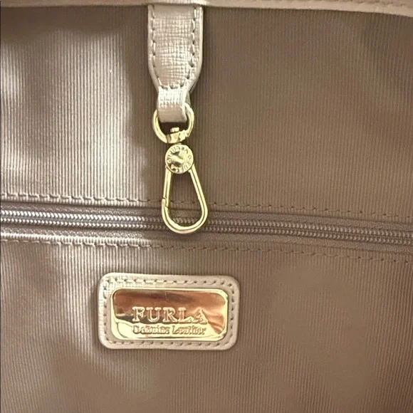 Furla Open Tote Leather Handbag natural - Picture 4 of 11